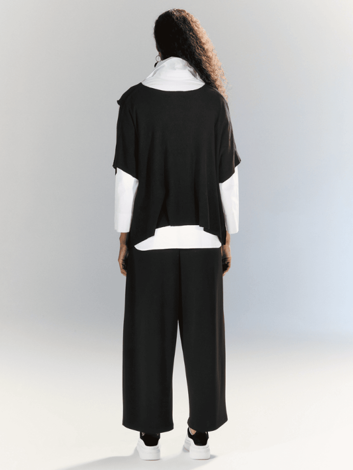 Eco Flow - Kuşgözü Detaylı Pantolon - Siyah