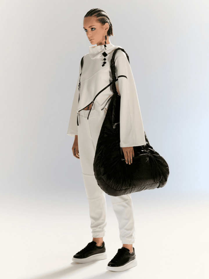 Eco Flow - Dikiş Detaylı Pantolon - Beyaz