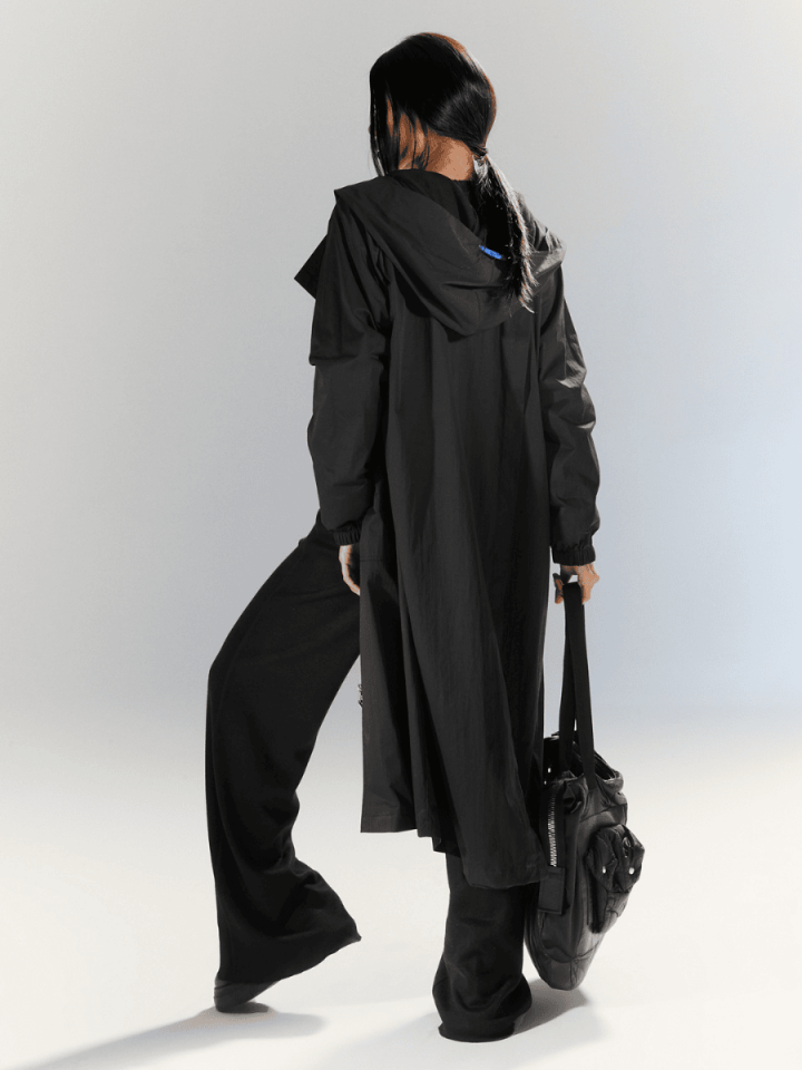 Urban - Saks Bağcıklı Trençkot - Siyah
